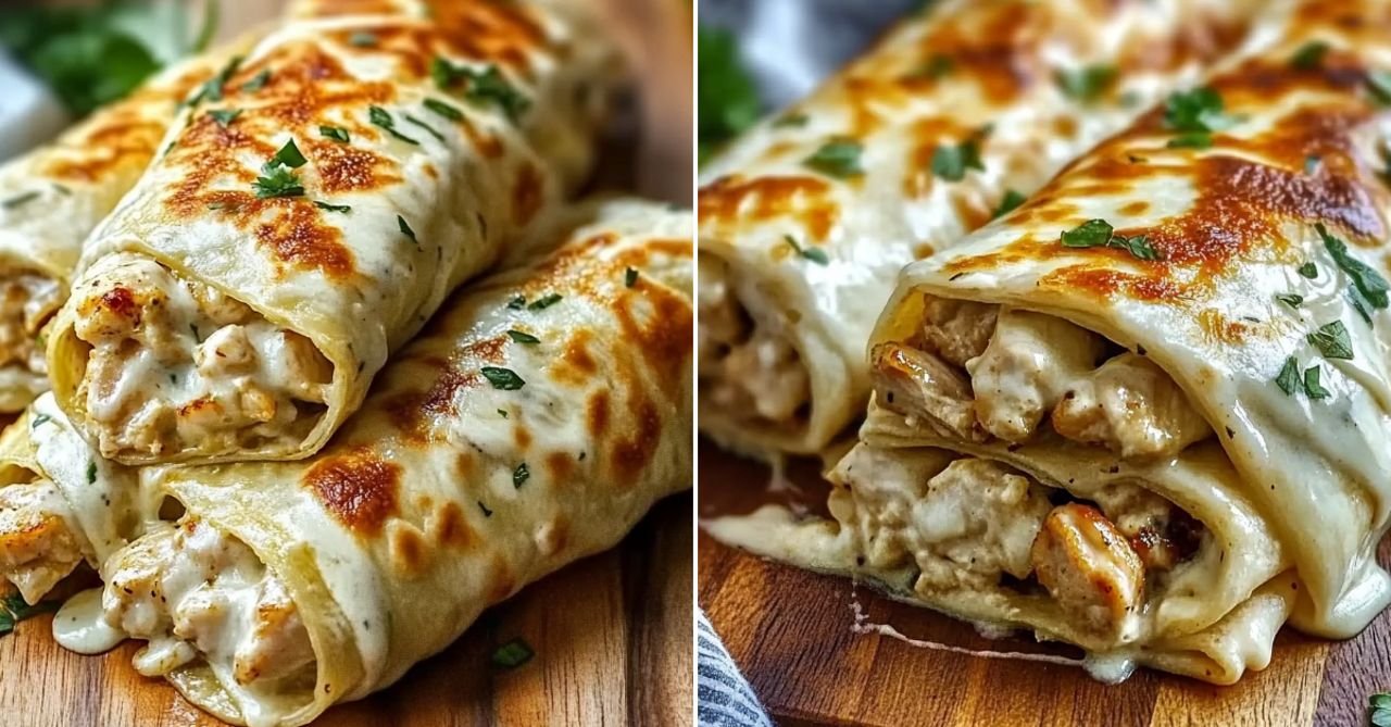Cheesy Garlic Chicken Wraps - Easy and Delicious Recipe